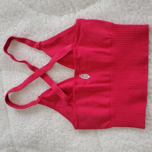 Free People Good Karma Crop bright pink - Picture 4 of 12